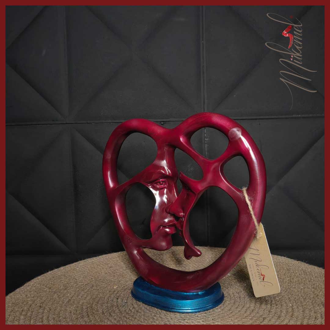 Spiritually connecting with someone may feel like finding your missing puzzle piece, this sculpture combines of two lovers