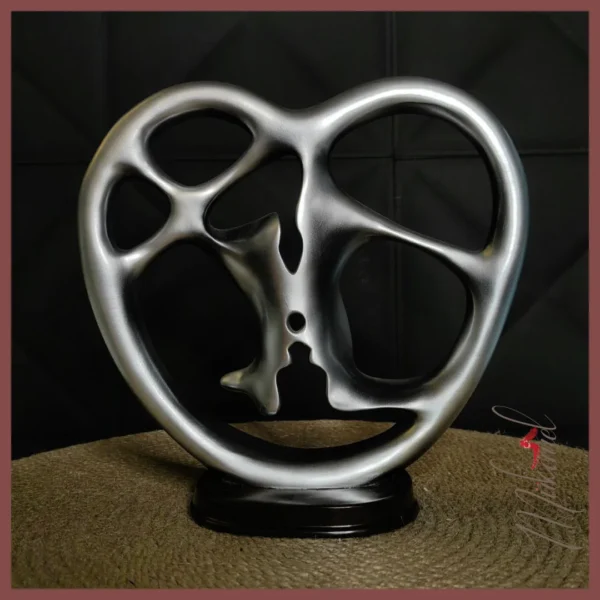 Spiritually connecting with someone may feel like finding your missing puzzle piece, this sculpture combines of two lovers