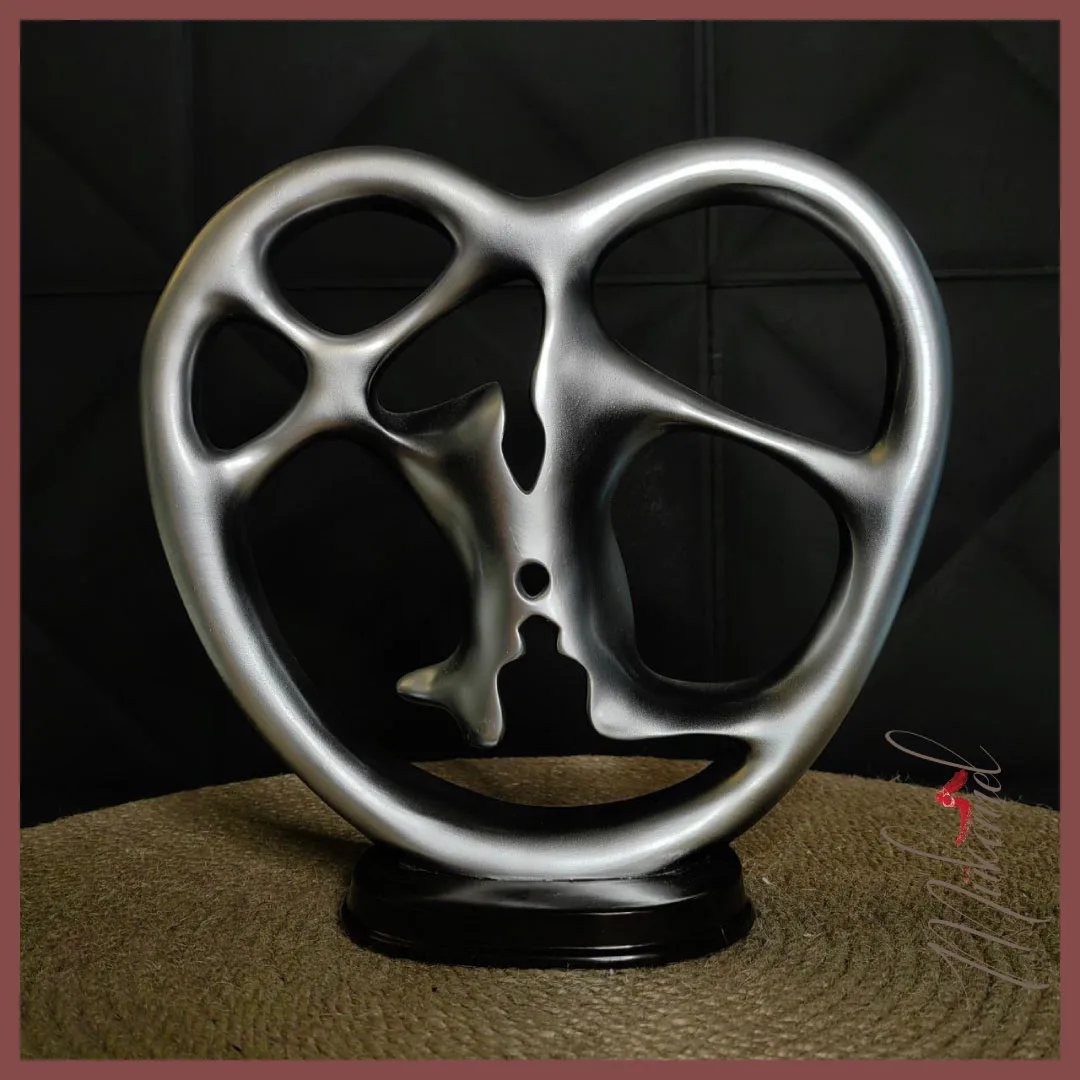 Spiritually connecting with someone may feel like finding your missing puzzle piece, this sculpture combines of two lovers